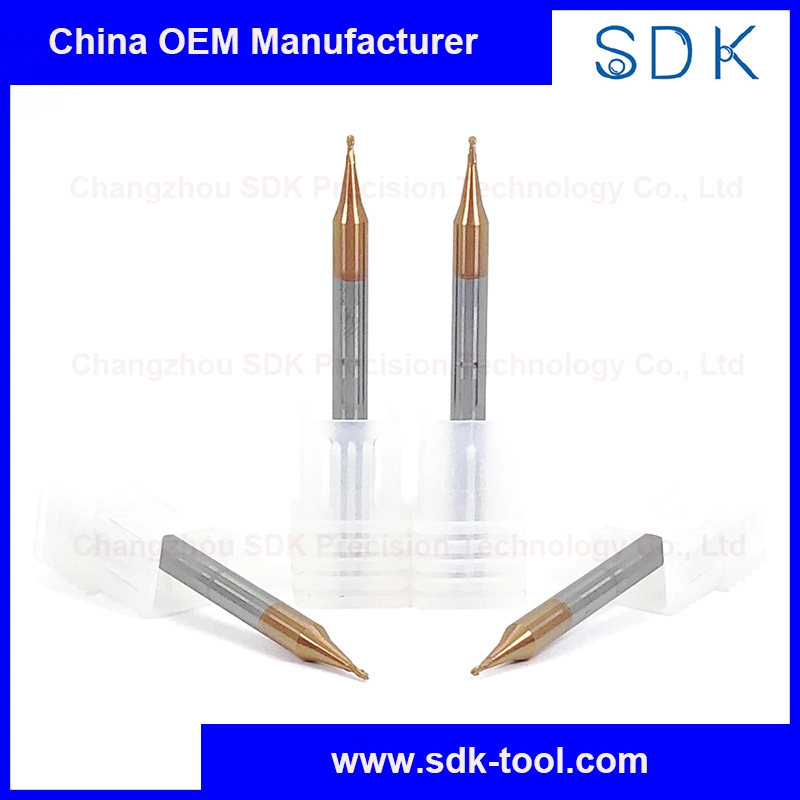 China OEM Manufacturer Micro Solid Carbide Ball Nose End Mills for Steels