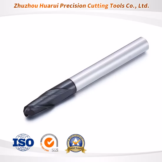 China Manufacturer Solid Carbide Square Flat Ball Nose Corner Radius for Aluminum End Mill