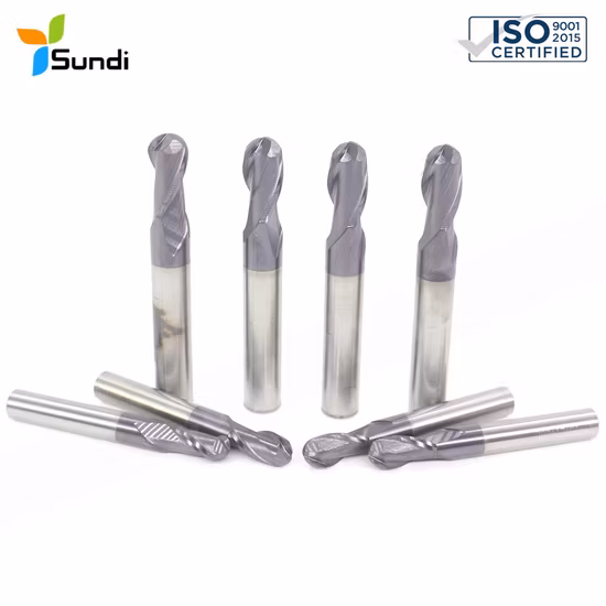 Bfl Solid Carbide Inch Size Tapered Ball Nose End Mill for Wood